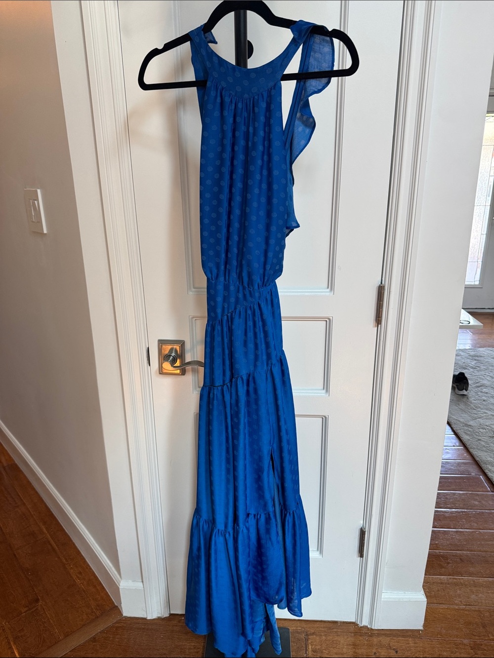 Free People Royal Blue Sleeveless Tiered Maxi Dress